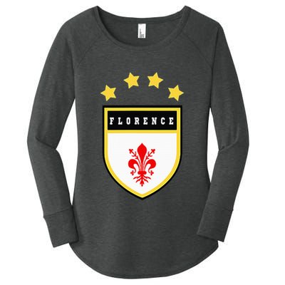 Florence Pocket Coat Of Arms National Pride Flag Women's Perfect Tri Tunic Long Sleeve Shirt