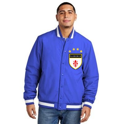 Florence Pocket Coat Of Arms National Pride Flag Insulated Varsity Jacket