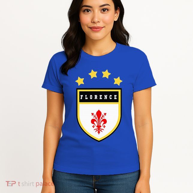 Florence Pocket Coat Of Arms National Pride Flag Womens T-Shirt