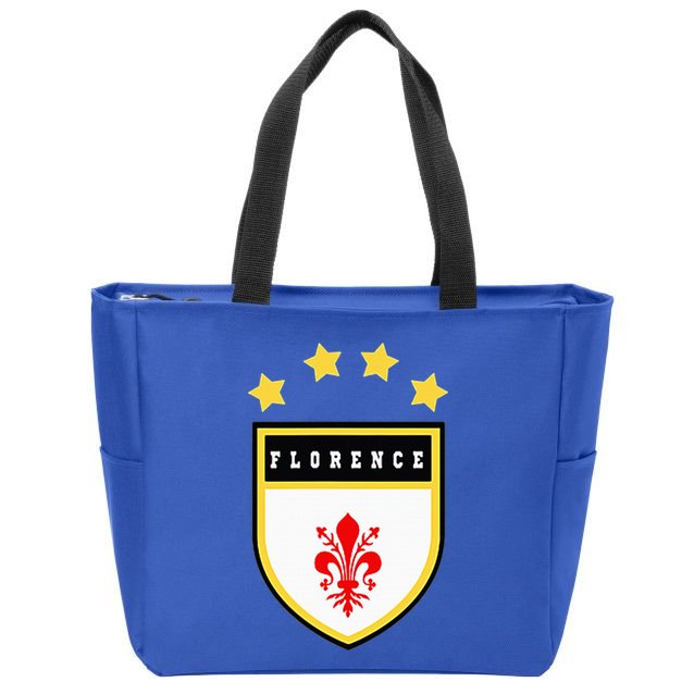 Florence Pocket Coat Of Arms National Pride Flag Zip Tote Bag