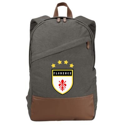 Florence Pocket Coat Of Arms National Pride Flag Cotton Canvas Backpack
