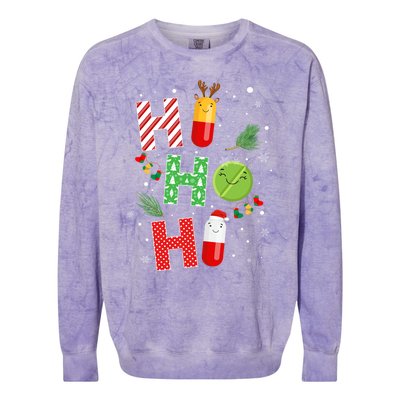 Funny Pharmacist Christmas Ho Ho Ho Pharmacy Technician Tech Gift Colorblast Crewneck Sweatshirt