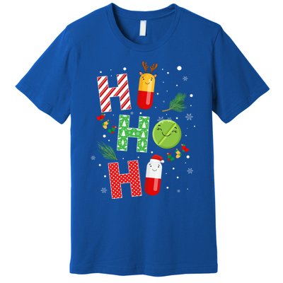 Funny Pharmacist Christmas Ho Ho Ho Pharmacy Technician Tech Gift Premium T-Shirt