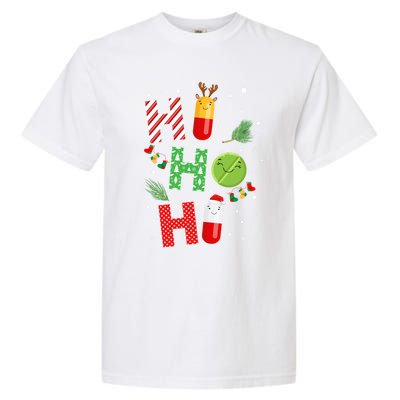 Funny Pharmacist Christmas Ho Ho Ho Pharmacy Technician Tech Gift Garment-Dyed Heavyweight T-Shirt