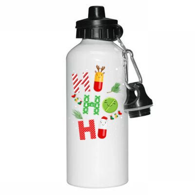 Funny Pharmacist Christmas Ho Ho Ho Pharmacy Technician Tech Gift Aluminum Water Bottle