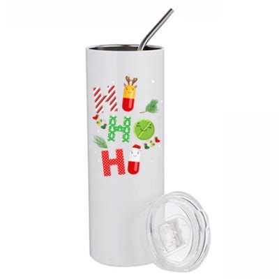 Funny Pharmacist Christmas Ho Ho Ho Pharmacy Technician Tech Gift Stainless Steel Tumbler