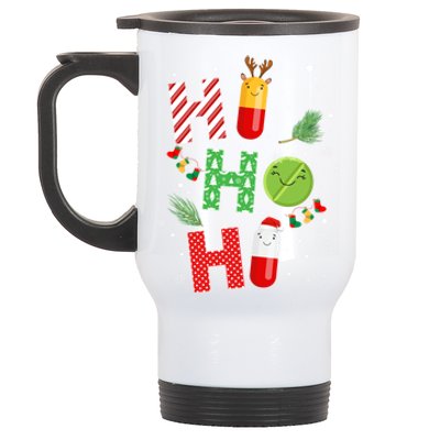 Funny Pharmacist Christmas Ho Ho Ho Pharmacy Technician Tech Gift Stainless Steel Travel Mug