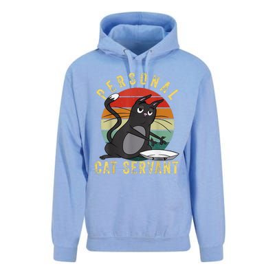 Funny Personal Cat Servant Funny Cat mom cat dad gift Unisex Surf Hoodie