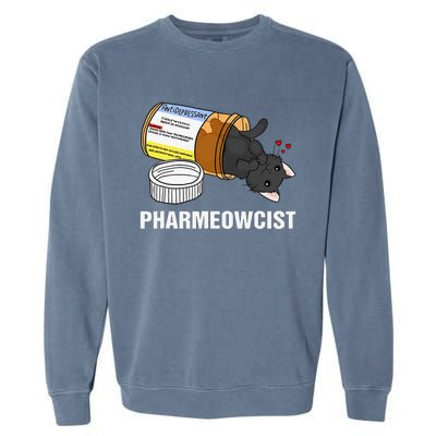 Funny Pharmacist Cat Pharmacy Cute Cat For Cat Lovers Garment-Dyed Sweatshirt