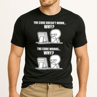 Funny Programmer Code Works Why Meme Tee Performance Shirt