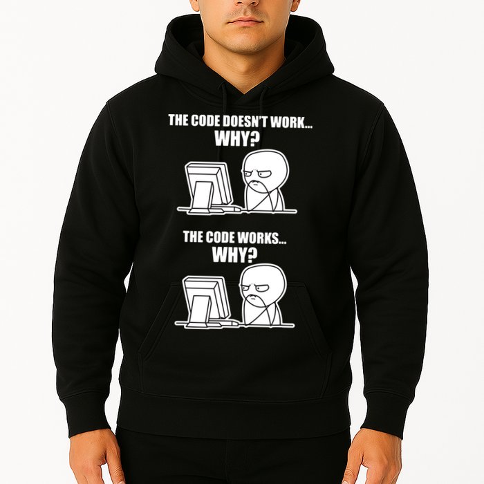 Funny Programmer Code Works Why Meme Tee Hoodie