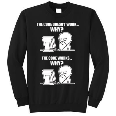 Funny Programmer Code Works Why Meme Tee Sweatshirt