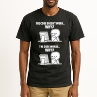 Funny Programmer Code Works Why Meme Tee Tall T-Shirt