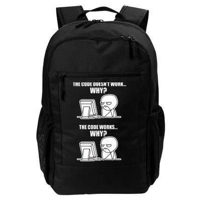 Funny Programmer Code Works Why Meme Tee Backpack