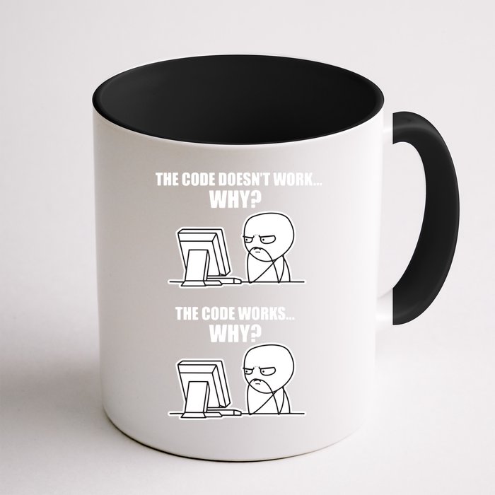 Funny Programmer Code Works Why Meme Tee Mug