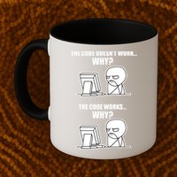Funny Programmer Code Works Why Meme Tee Mug
