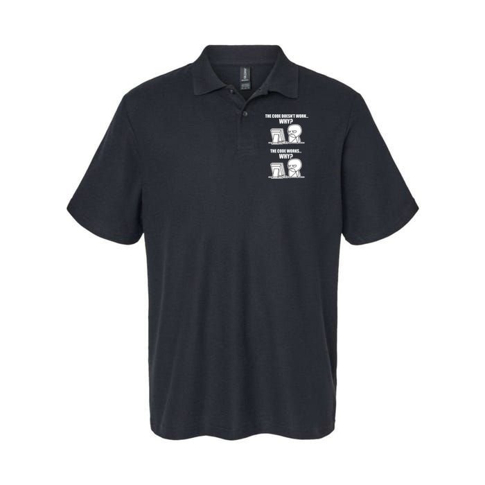 Funny Programmer Code Works Why Meme Tee Polo