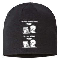 Funny Programmer Code Works Why Meme Tee Sustainable Beanie