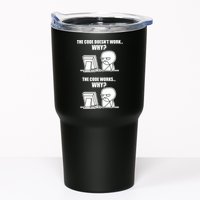Funny Programmer Code Works Why Meme Tee Tumbler