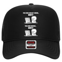 Funny Programmer Code Works Why Meme Tee Trucker Hat
