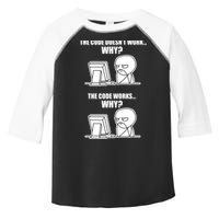 Funny Programmer Code Works Why Meme Tee Toddler Fine Jersey T-Shirt