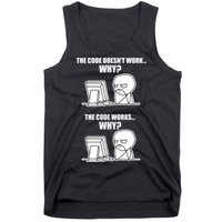 Funny Programmer Code Works Why Meme Tee Tank Top