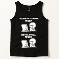 Funny Programmer Code Works Why Meme Tee Tank Top