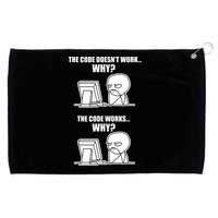 Funny Programmer Code Works Why Meme Tee Grommeted Golf Towel