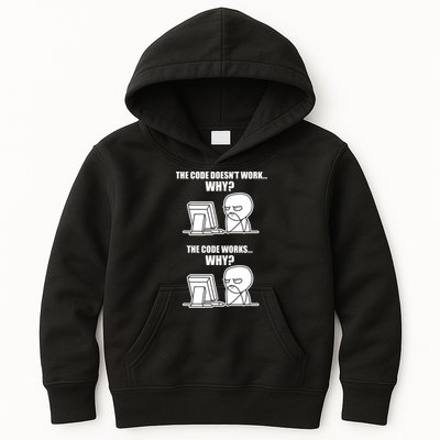 Funny Programmer Code Works Why Meme Tee Kids Hoodie