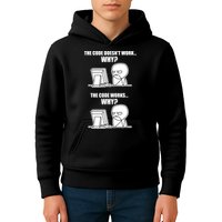 Funny Programmer Code Works Why Meme Tee Kids Hoodie
