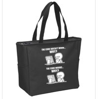 Funny Programmer Code Works Why Meme Tee Zip Tote Bag
