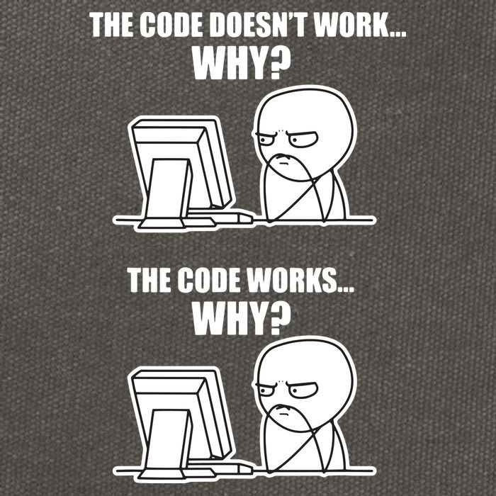 Funny Programmer Code Works Why Meme Tee Cotton Canvas Backpack