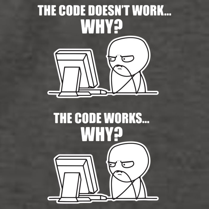 Funny Programmer Code Works Why Meme Tee Vector Backpack