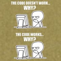 Funny Programmer Code Works Why Meme Tee Garment-Dyed Women's Muscle Tee