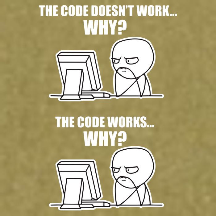 Funny Programmer Code Works Why Meme Tee Garment-Dyed Women's Muscle Tee