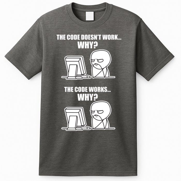 Funny Programmer Code Works Why Meme Tee T-Shirt