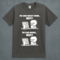 Funny Programmer Code Works Why Meme Tee T-Shirt