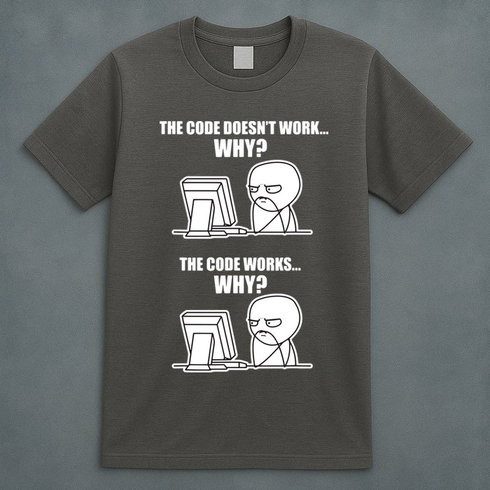 Funny Programmer Code Works Why Meme Tee T-Shirt