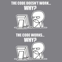 Funny Programmer Code Works Why Meme Tee Kids T-Shirt