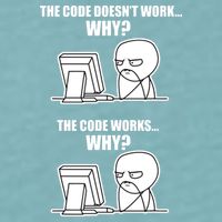 Funny Programmer Code Works Why Meme Tee Sueded Cloud Jersey T-Shirt
