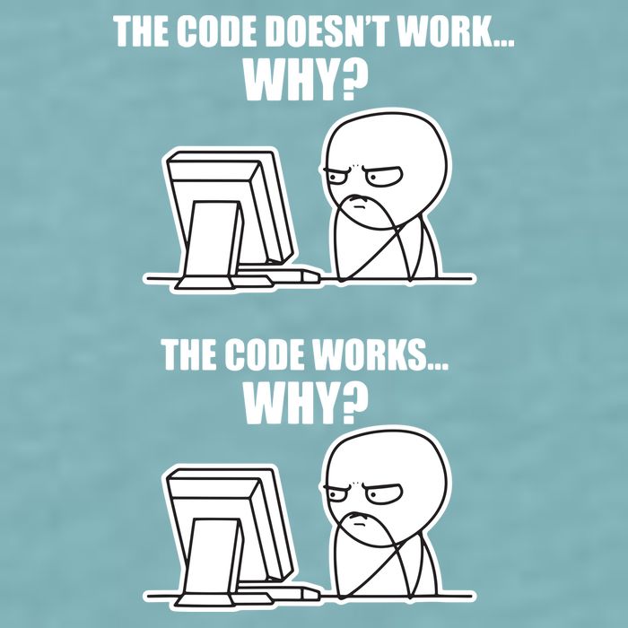 Funny Programmer Code Works Why Meme Tee Sueded Cloud Jersey T-Shirt