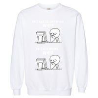 Funny Programmer Code Works Why Meme Tee Garment-Dyed Sweatshirt