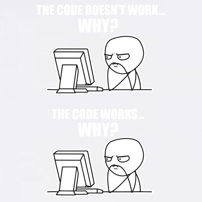 Funny Programmer Code Works Why Meme Tee Garment-Dyed Sweatshirt
