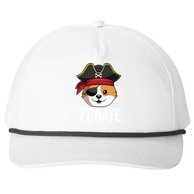 Funny Pigiftrate Corgi Dog Happy Pi Day 3 14 Math Pun Funny Gift Snapback Five-Panel Rope Hat