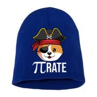 Funny Pigiftrate Corgi Dog Happy Pi Day 3 14 Math Pun Funny Gift Short Acrylic Beanie