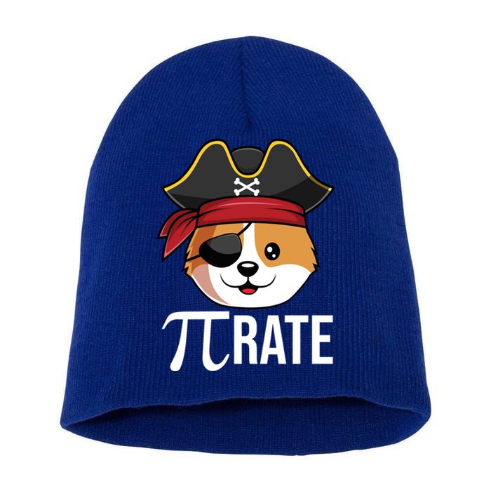 Funny Pigiftrate Corgi Dog Happy Pi Day 3 14 Math Pun Funny Gift Short Acrylic Beanie