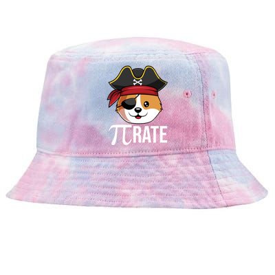 Funny Pigiftrate Corgi Dog Happy Pi Day 3 14 Math Pun Funny Gift Tie-Dyed Bucket Hat