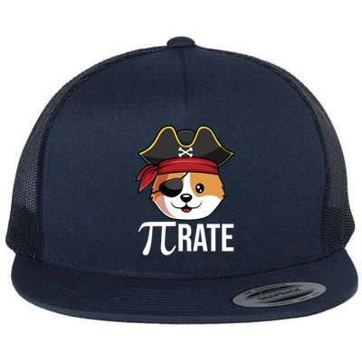 Funny Pigiftrate Corgi Dog Happy Pi Day 3 14 Math Pun Funny Gift Flat Bill Trucker Hat