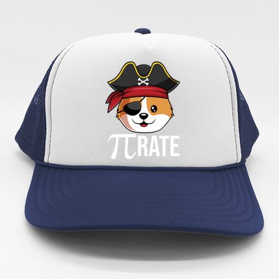 Funny Pigiftrate Corgi Dog Happy Pi Day 3 14 Math Pun Funny Gift Trucker Hat