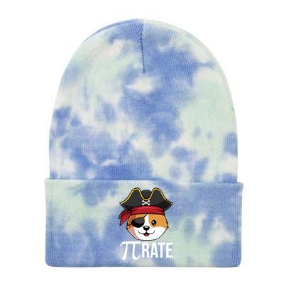 Funny Pigiftrate Corgi Dog Happy Pi Day 3 14 Math Pun Funny Gift Tie Dye 12in Knit Beanie